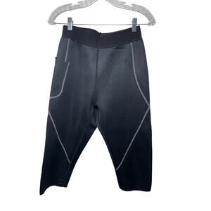 Women's Neoprene Swimwear Bottom Black Neon Yellow Shorts Size Large